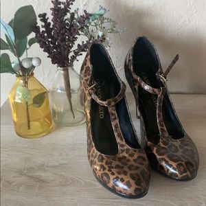 Franco Sarto leopard heels